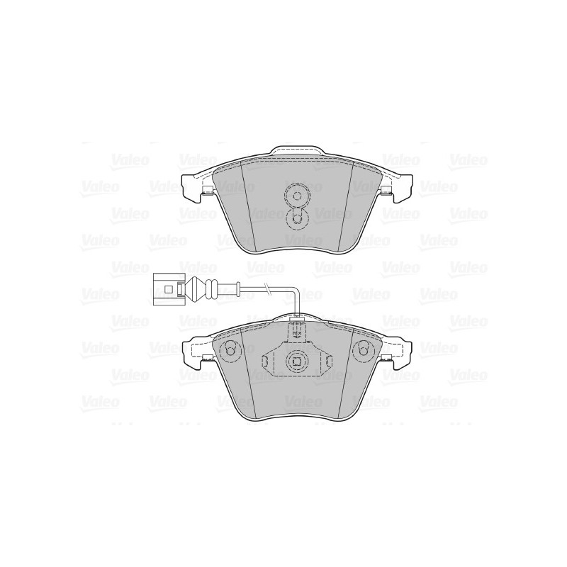 Jeu de quatre plaquettes de frein à disque VALEO