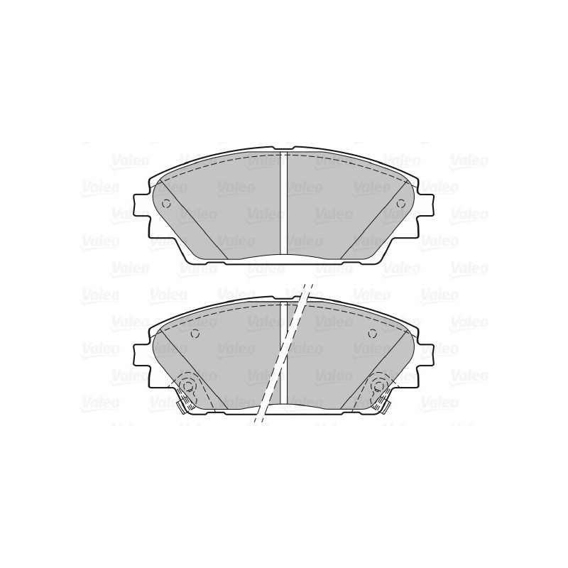 Jeu de quatre plaquettes de frein à disque VALEO
