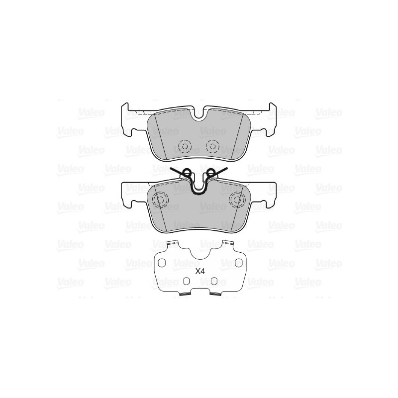 Jeu de quatre plaquettes de frein à disque VALEO