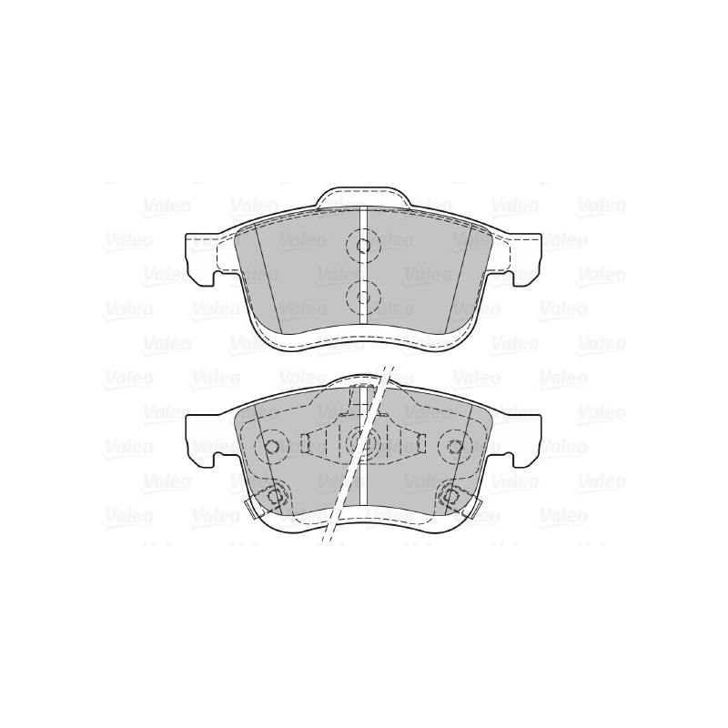 Jeu de quatre plaquettes de frein à disque VALEO