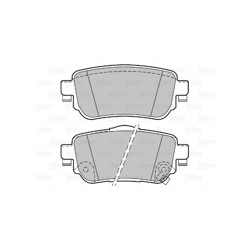 Jeu de quatre plaquettes de frein à disque VALEO