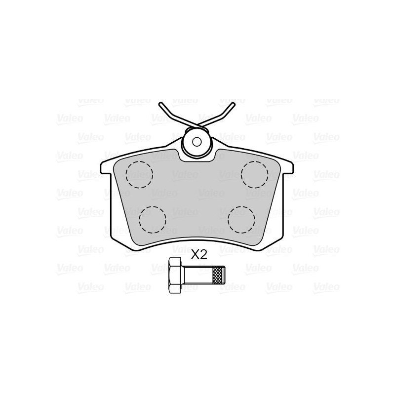 Jeu de quatre plaquettes de frein à disque VALEO