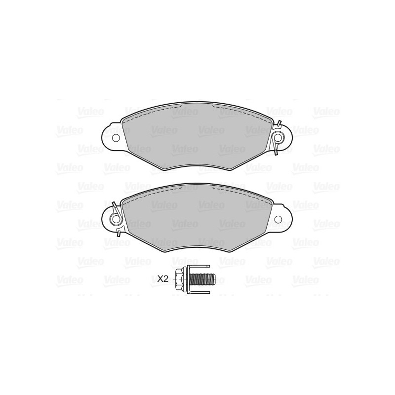 Jeu de quatre plaquettes de frein à disque VALEO