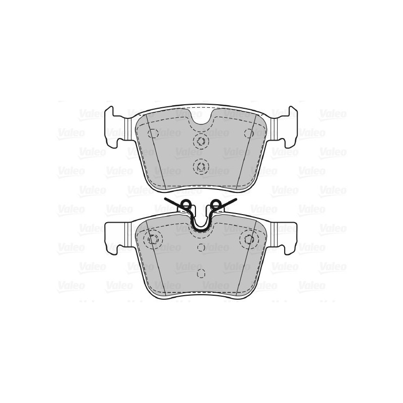 Jeu de quatre plaquettes de frein à disque VALEO