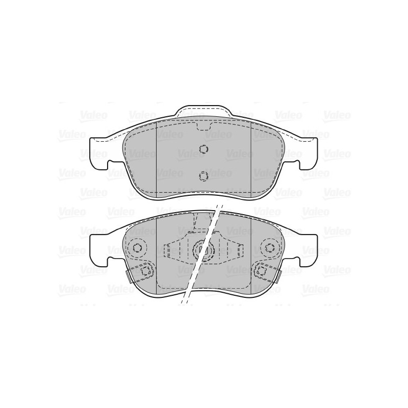 Jeu de quatre plaquettes de frein à disque VALEO