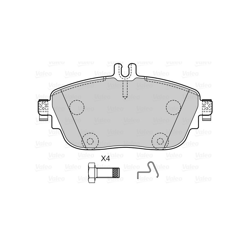 Jeu de quatre plaquettes de frein à disque VALEO