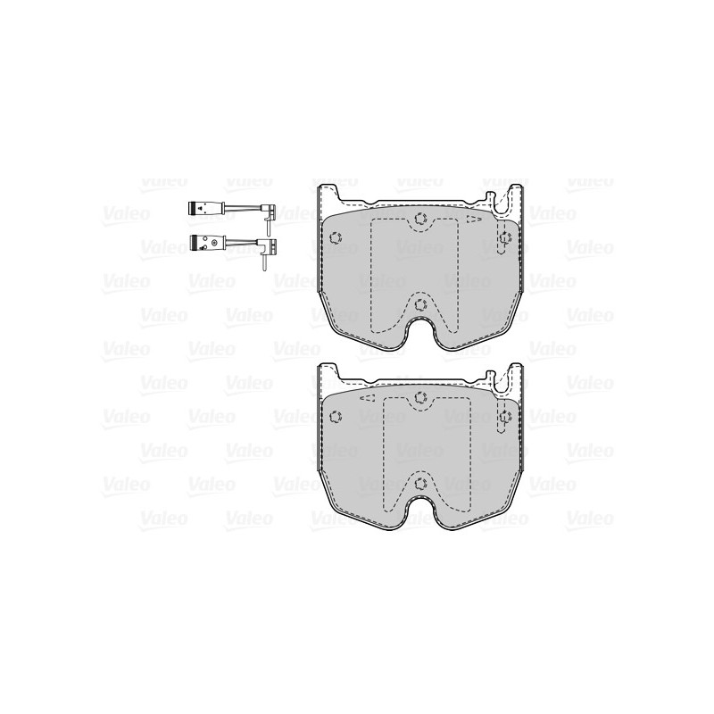 Jeu de quatre plaquettes de frein à disque VALEO