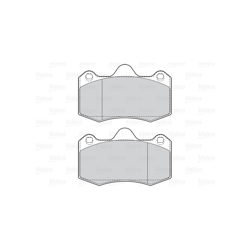 Jeu de quatre plaquettes de frein à disque VALEO