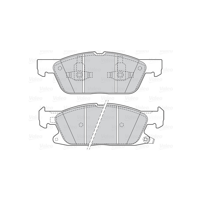 Jeu de quatre plaquettes de frein à disque VALEO