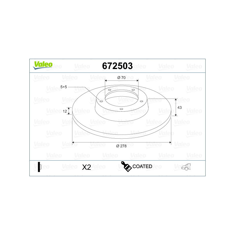 Disque de frein à l'unité VALEO