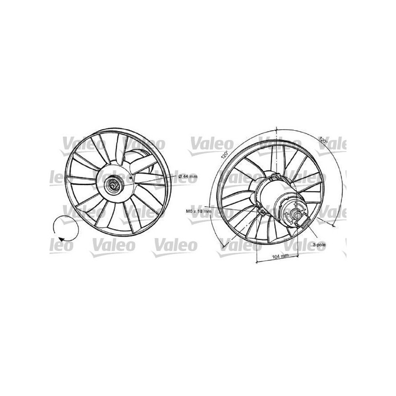 Ventilateur (refroidissement moteur) VALEO