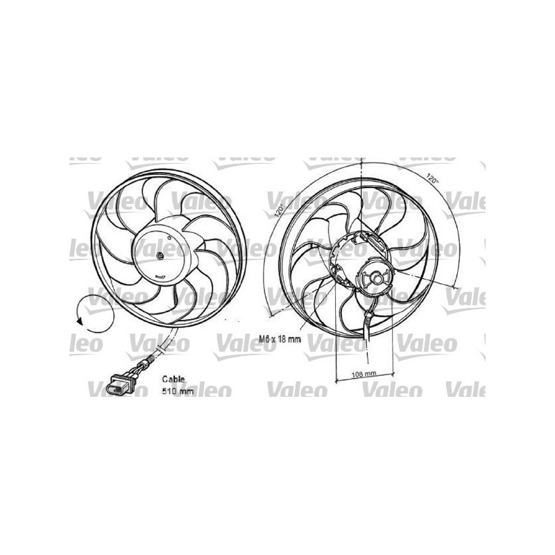 Ventilateur (refroidissement moteur) VALEO
