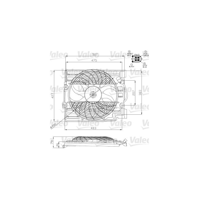 Ventilateur (refroidissement moteur) VALEO