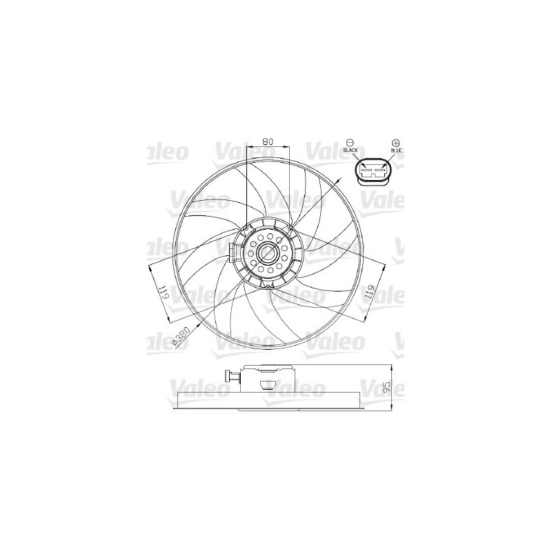 Ventilateur (refroidissement moteur) VALEO