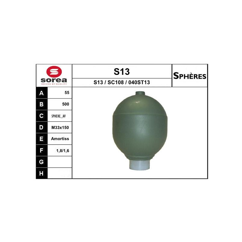 Sphères / Accumulateur de suspension EAI