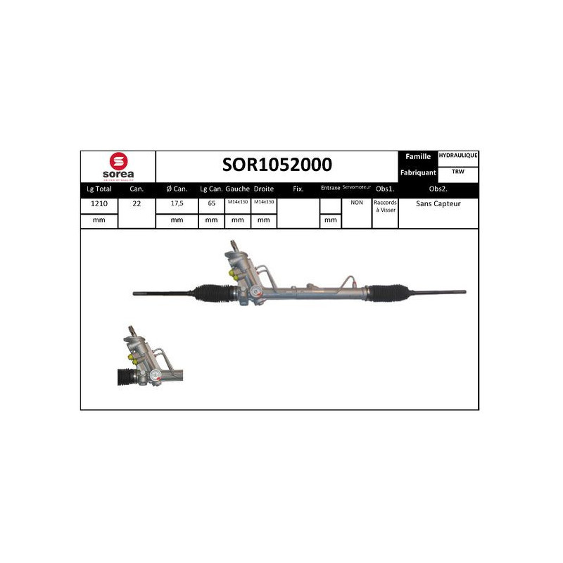 Crémaillère de direction EAI