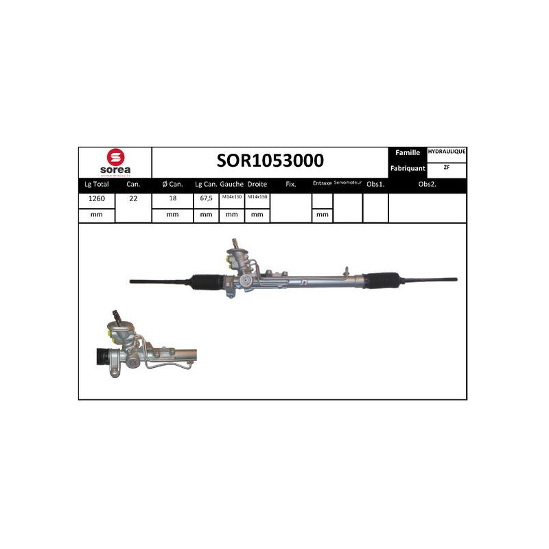 Crémaillère de direction EAI