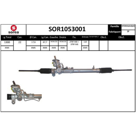 Crémaillère de direction EAI