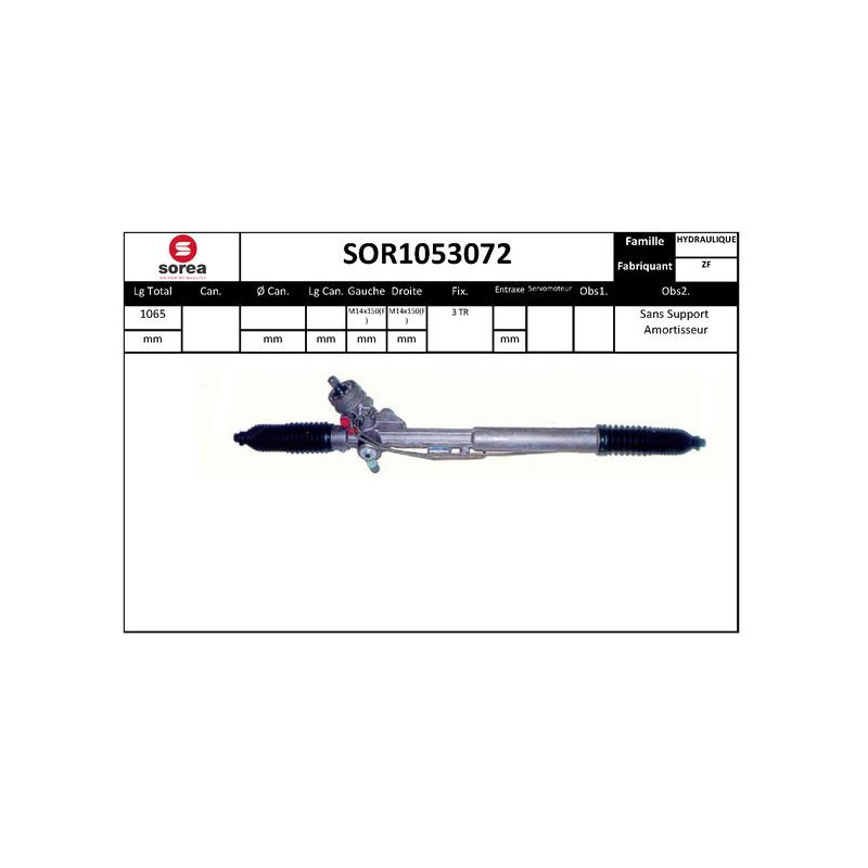 Crémaillère de direction EAI