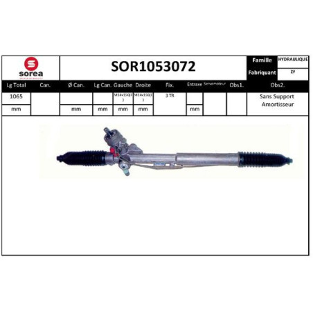 Crémaillère de direction EAI