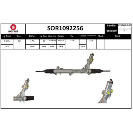 Crémaillère de direction EAI