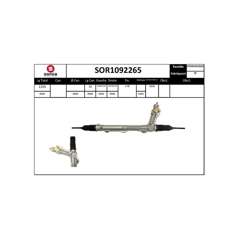 Crémaillère de direction EAI