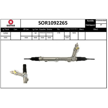 Crémaillère de direction EAI