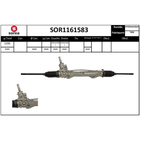 Crémaillère de direction EAI