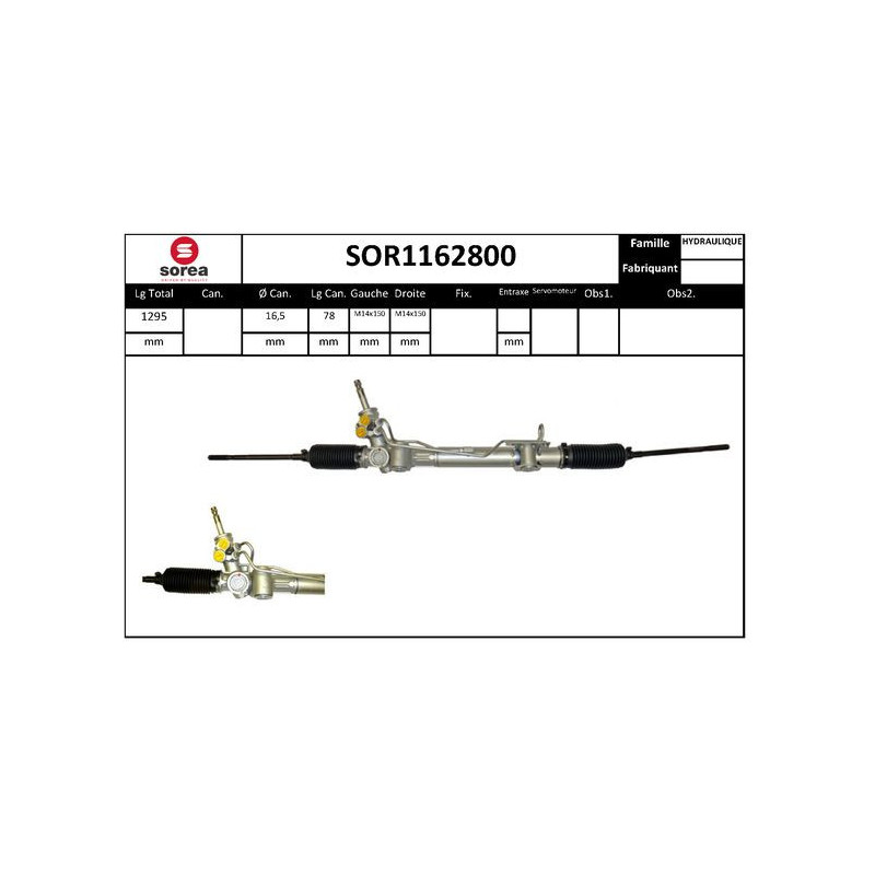 Crémaillère de direction EAI