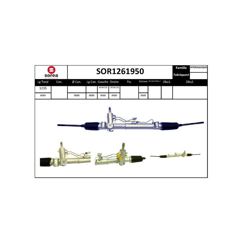 Crémaillère de direction EAI