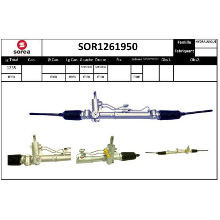 Crémaillère de direction EAI
