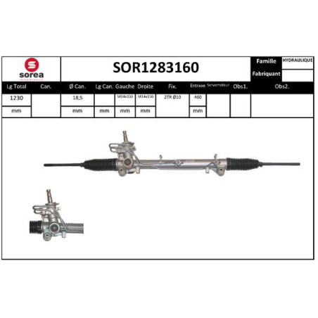 Crémaillère de direction EAI