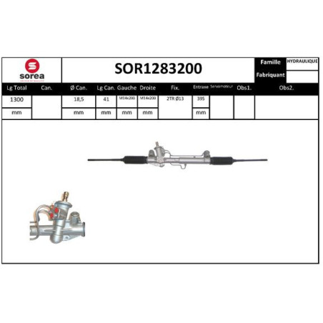 Crémaillère de direction EAI