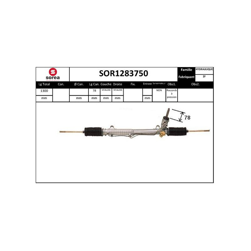 Crémaillère de direction EAI