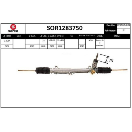 Crémaillère de direction EAI