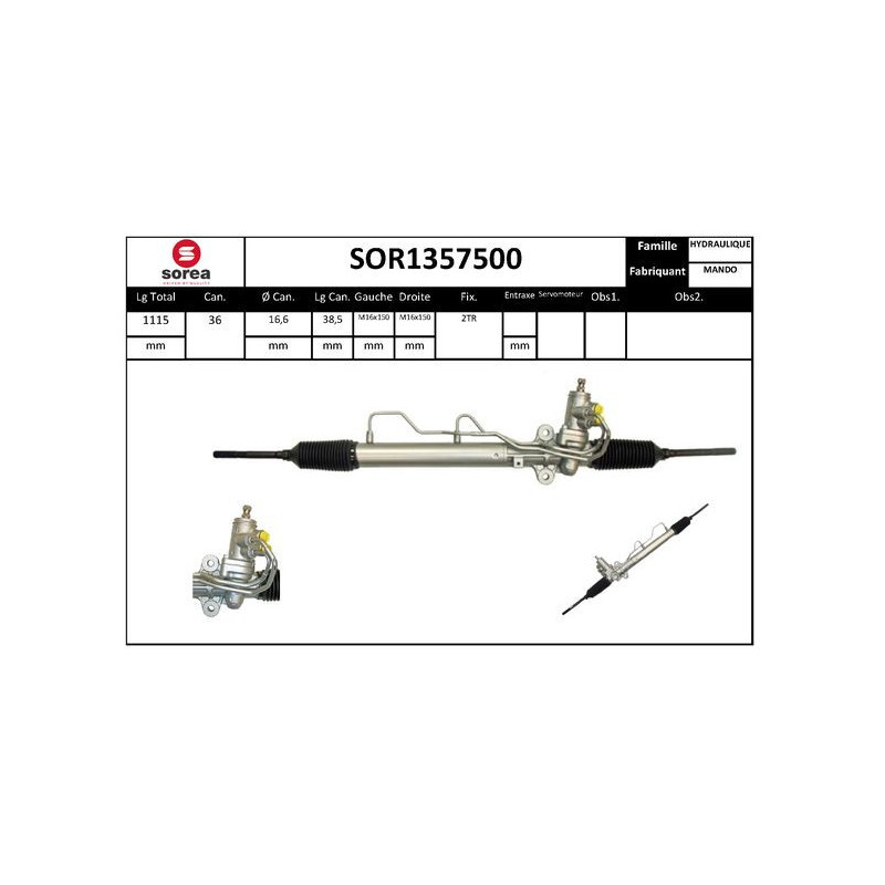 Crémaillère de direction EAI