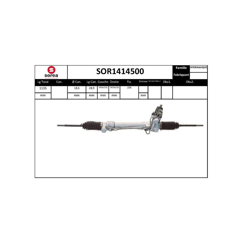 Crémaillère de direction EAI