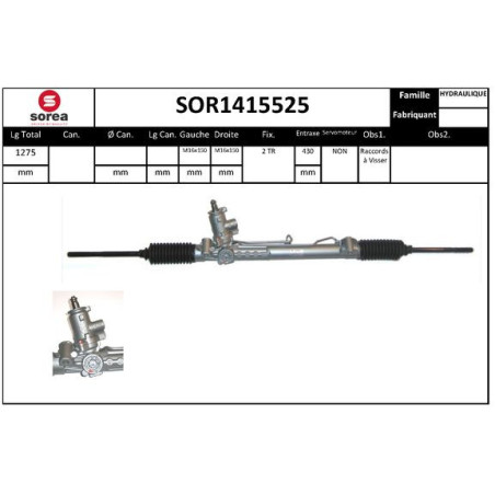 Crémaillère de direction EAI