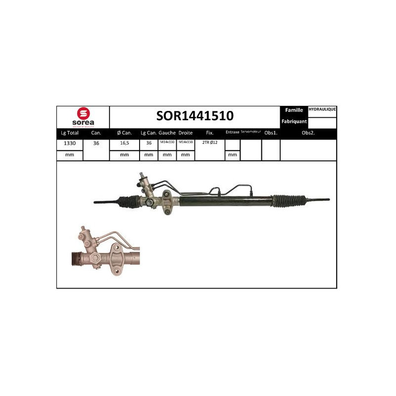 Crémaillère de direction EAI