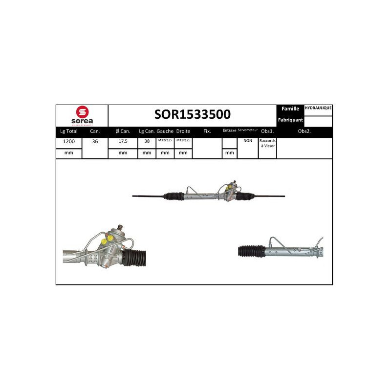 Crémaillère de direction EAI