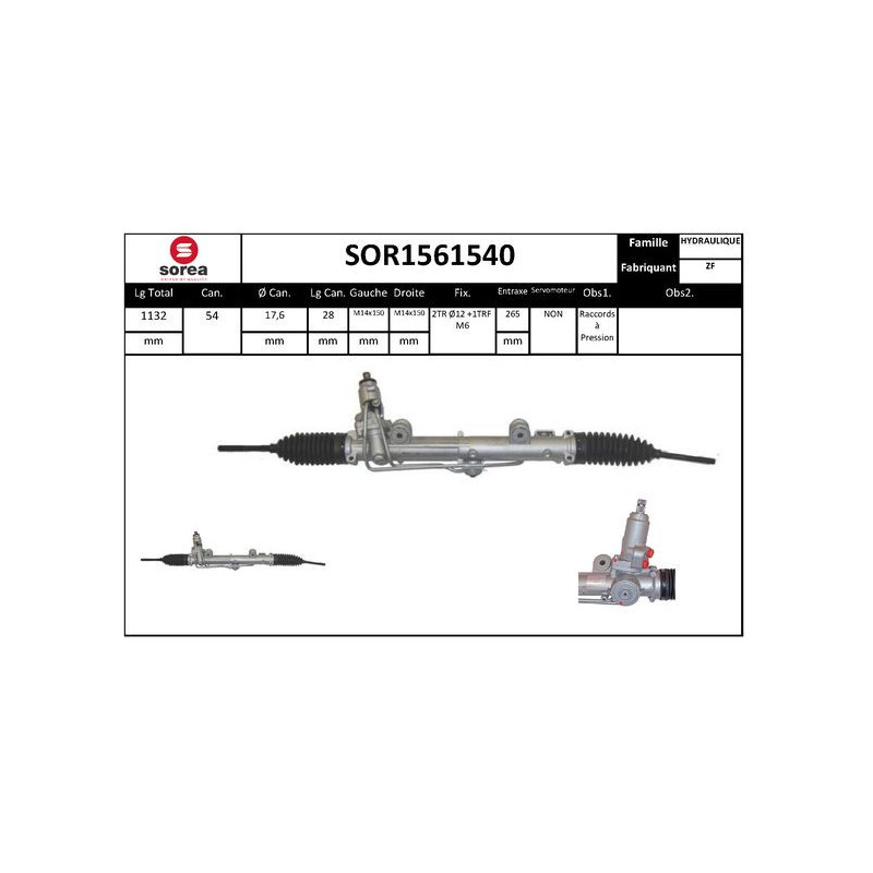 Crémaillère de direction EAI