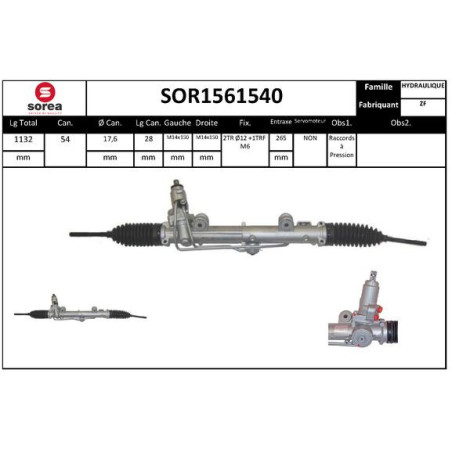 Crémaillère de direction EAI