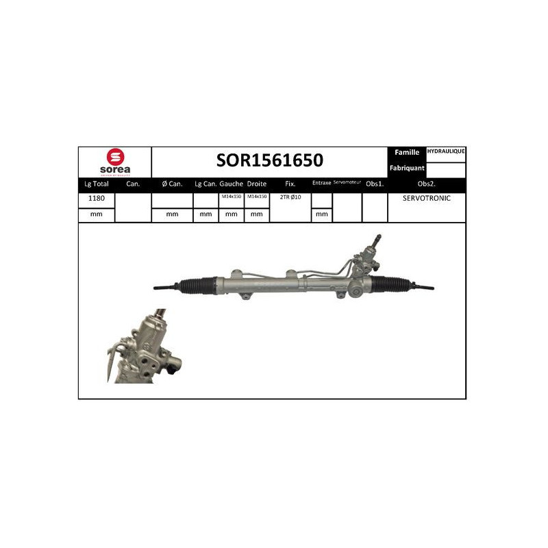 Crémaillère de direction EAI