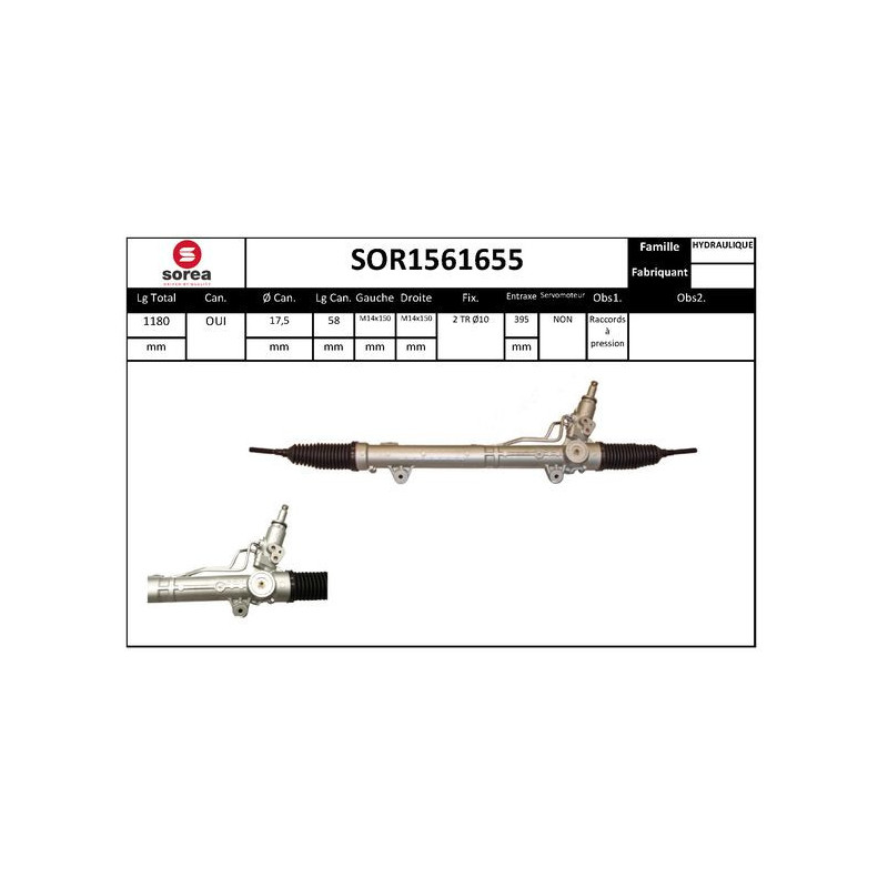 Crémaillère de direction EAI