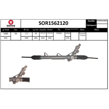 Crémaillère de direction EAI