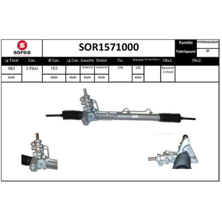 Crémaillère de direction EAI