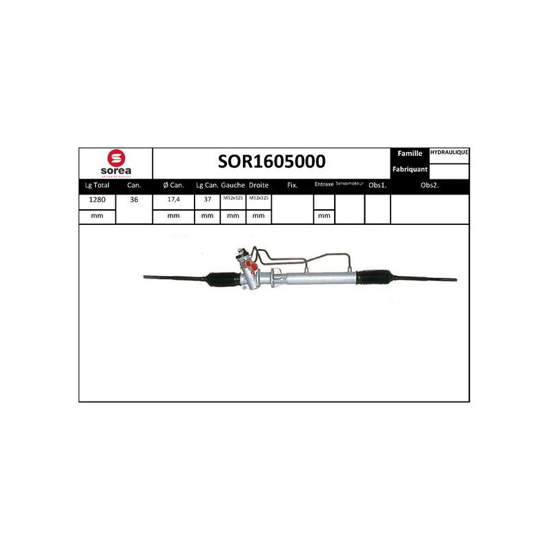 Crémaillère de direction EAI