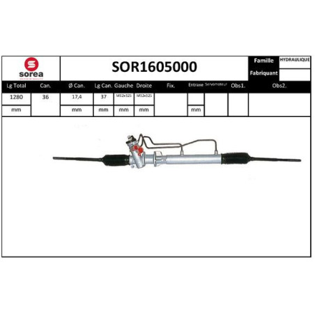 Crémaillère de direction EAI