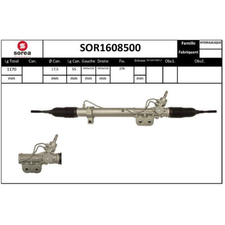 Crémaillère de direction EAI