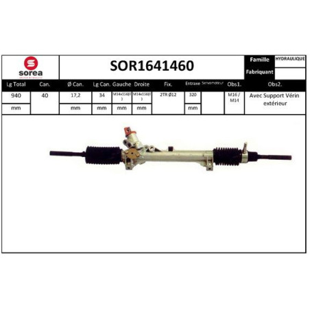 Crémaillère de direction EAI